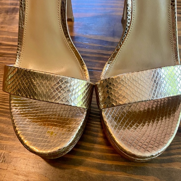 Jordyn Metallic Snake Embossed Leather Platform Sandal - Picture 6 of 9